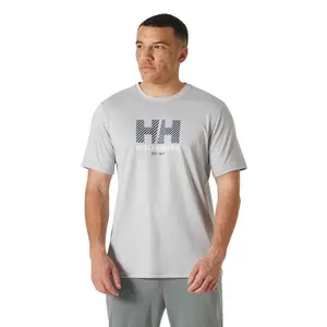 Базовый слой Helly Hansen Tech Graphic 2.0 short sleeve, серый