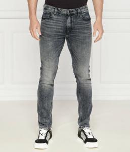 Джинсы Hugo 734 Extra Slim Fit с потертым эффектом, черный