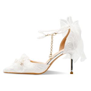 Коллекция "Белый Лунный Свет" Узкие Каблуки Высота 8 см Женские Белые TADSW