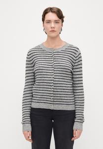 Кардиган ONLY Tall ONLCHESTER LIFE STRIPE, Light Grey Melange/Black/Silver-Coloured/Light Grey
