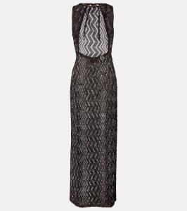 Пляжная накидка с пайетками zig zag Missoni, Dark Brown