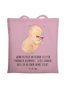 Сумка через плечо Capybara Wine с надписью пастельно-розового цвета Mr. & Mrs. Panda