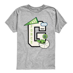 Футболка с принтом The Mandalorian Grogu для мальчиков 8-20 Star Wars, Athletic Heather