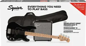 Бас-гитара Squier серии Affinity Precision Bass PJ Pack - черная