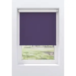 Мой домашний рулон Ina затемняющий, теплоизоляционный, энергосберегающий, с сверлением/без сверления, свободно висящий, белая обратная сторона, крепление на зажимы или на винты My Home, фиолетовый/фиолетовый/белый
