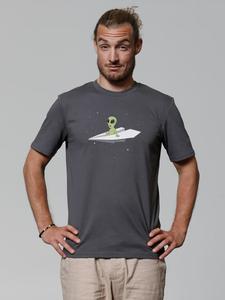 Футболка Чужой на бумажном самолетике серого цвета wat? Apparel