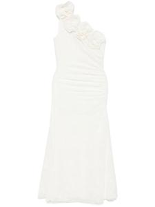 Платье миди с цветочной аппликацией NISSA, белый