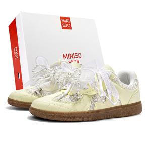 MINISO Женские скейтерские туфли с желтым бантом, цвет Yellow Bowknot