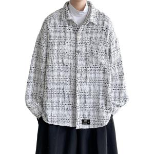 Куртка Unisex Lapel Moderate Chanel inspired ZIAREL, белый[removable logo]