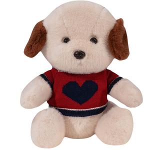 Милый свитер с сердцем плюшевая собака кукла 30см/40см/55см высота MLING