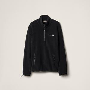 Флисовый свитшот MIU MIU, черный