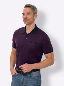 Рубашка-поло с короткими рукавами темно-синего и вишневого цветов Sieh an!