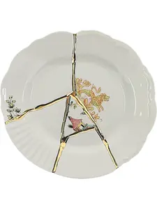 Тарелка с эффектом трещин, 2,8х21 см, Seletti, белый