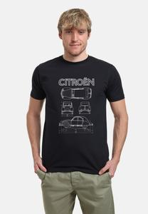 Футболка с принтом CITROEN DIAGRAM VIEWS Henry Tiger, темно-синий