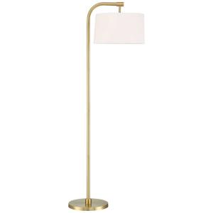 360 Lighting Современный арочный торшер в стиле ар-деко, высота 64 дюйма, теплый золотистый металлический абажур из белой ткани, идеально подходит для гостиной, чтения, семейной комнаты, спальни, офиса, дома