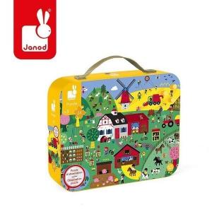 Janod, пазл, в чемодане Farma, 24 шт.
