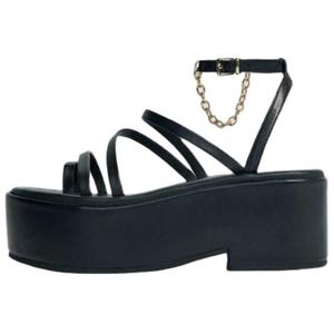 Maje Сандалии на одной застежке 7 см женские black