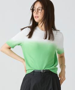 Футболка с градиентным вязаным узором