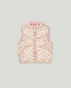 Детский реверсивный жилет с принтом для девочки Baby El Corte Inglés, розовый