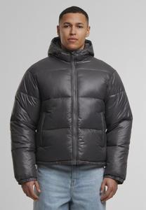 Куртка Urban Classics SHINY PUFFER WITH HOOD, Magnet/Grey
