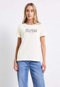 Футболка Street One MIT WORDING ARTWORK, Weiß/Off-White