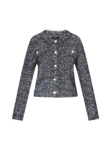 Женский кардиган черного цвета с разноцветными вставками faina