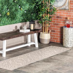 nuLOOM, 61 x 244 см, ковёр для улицы, устойчивый к загрязнениям, устойчивый к погодным условиям, для интенсивного использования, для патио, балкона, улицы, Cari Grey