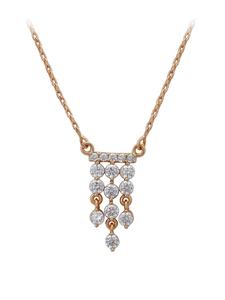 Faina Женская цепочка-колье из розового золота белого цвета