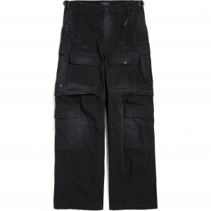Потертые оверсайз карго-брюки Balenciaga, черный