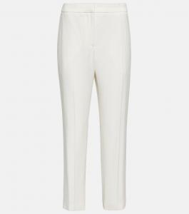 Узкие брюки из крепа со средней посадкой ALEXANDER MCQUEEN, белый