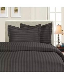 Роскошные комплекты пододеяльников в полоску без морщин Elegant Comfort, серый