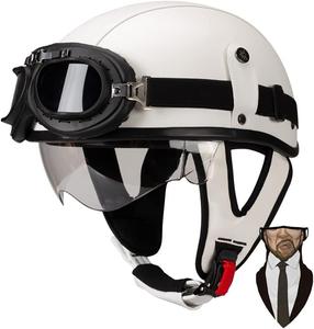 Полушлем кожаный BFYLSQUE, белый