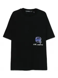 Футболка с графичным принтом KARL LAGERFELD, черный