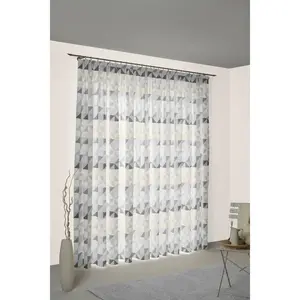 Шторная гардина Berlare с многофункциональной лентой, 1 шт., по размеру Wirth, светло-серый