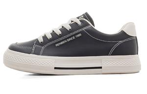 Женские кроссовки для скейтбординга с низкой посадкой, износостойкие, мягкие и увеличивающие рост RENBEN, Black