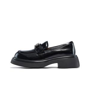 Лоферы женские черные/бронзовые ST&SAT