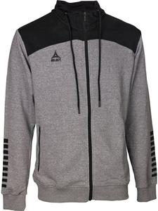 Тренировочная куртка "Hoodie Sweatjacket Oxford V22" серого цвета Select