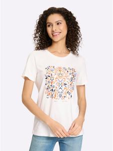 Рубашка с принтом экрю и голубого цвета Heine