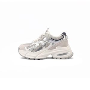 Низкие массивные кроссовки женские XICUNMINGWU, Gray+Silver