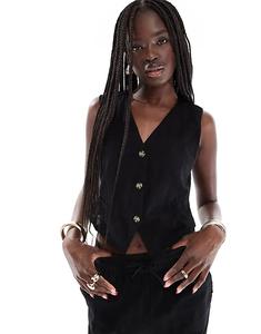 Жилет Vero Moda, приталенный в черном цвете