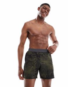 Плавки Speedo Swim, плавки с принтом Lookout, 16 дюймов, нежно-оливкового цвета