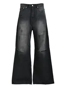 Потертый логотип-накладные джинсы Breath, серый