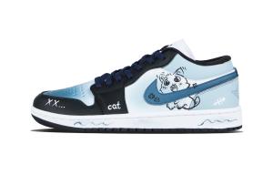 Jordan Баскетбольные кроссовки Air 1 Azure Low Top Vintage унисекс синего цвета