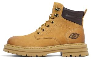 Мужские ботинки Dickies кожаные с перфорацией и с подкладкой из флиса, желтый