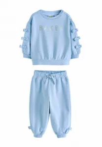 Спортивный костюм из двух частей, стандартного кроя, с боковыми бантами. Baker By Ted Baker, Blue