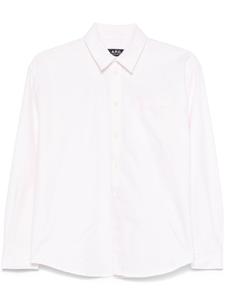 Рубашка из органического хлопка APC A.P.C., розовый