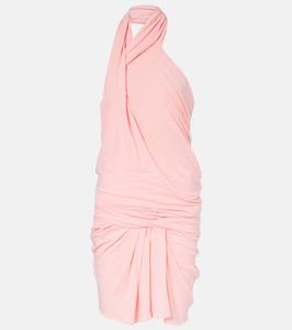 Мини-платье из хлопкового джерси с драпировкой Entire Studios, Dovepink