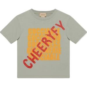 Футболка детская Gucci, серо-зеленый