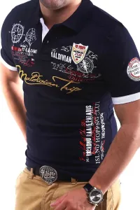 Рубашка-поло behype "TRIP", качество пике, синий