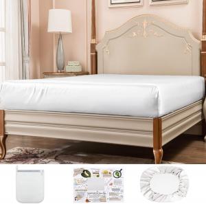 PROMEED Простыня на резинке PROMEED 100% шелк тутового дерева White - Fitted Sheet Only